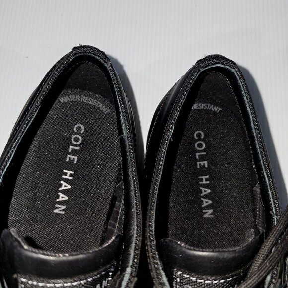 NEW Cole Haan Midland Oxford PlainToe Black Leather Water Resistant Mens Size 9 - Picture 7 of 14